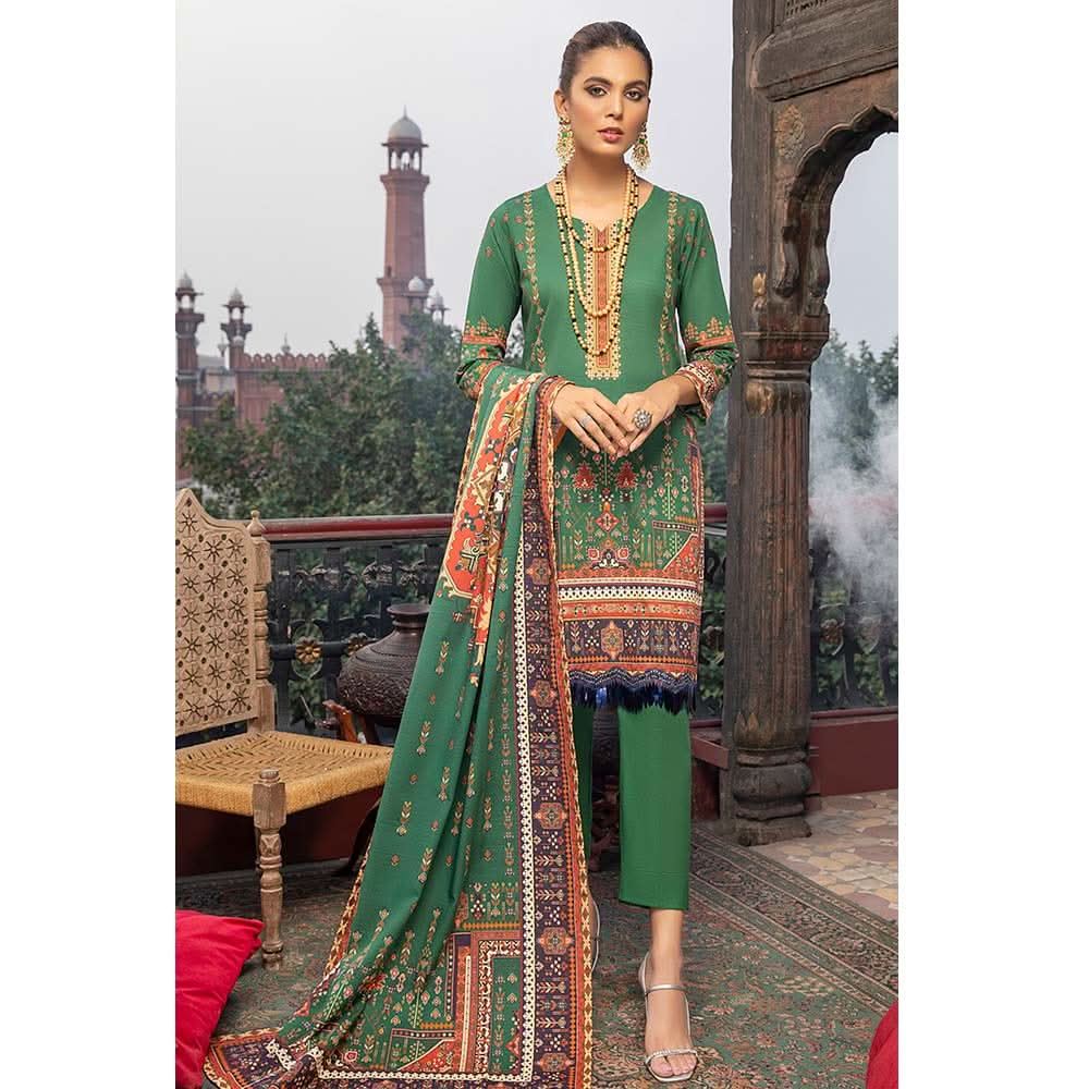 Salina Digital Khaddar Printed 3 Pcs Un-Stitched Suit V-1 - 10, Women, 3Pcs Shalwar Suit, Regalia Textiles, Chase Value