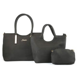 Women's Handbag 3 Pcs (1002) - Black, Women, Bags, Chase Value, Chase Value