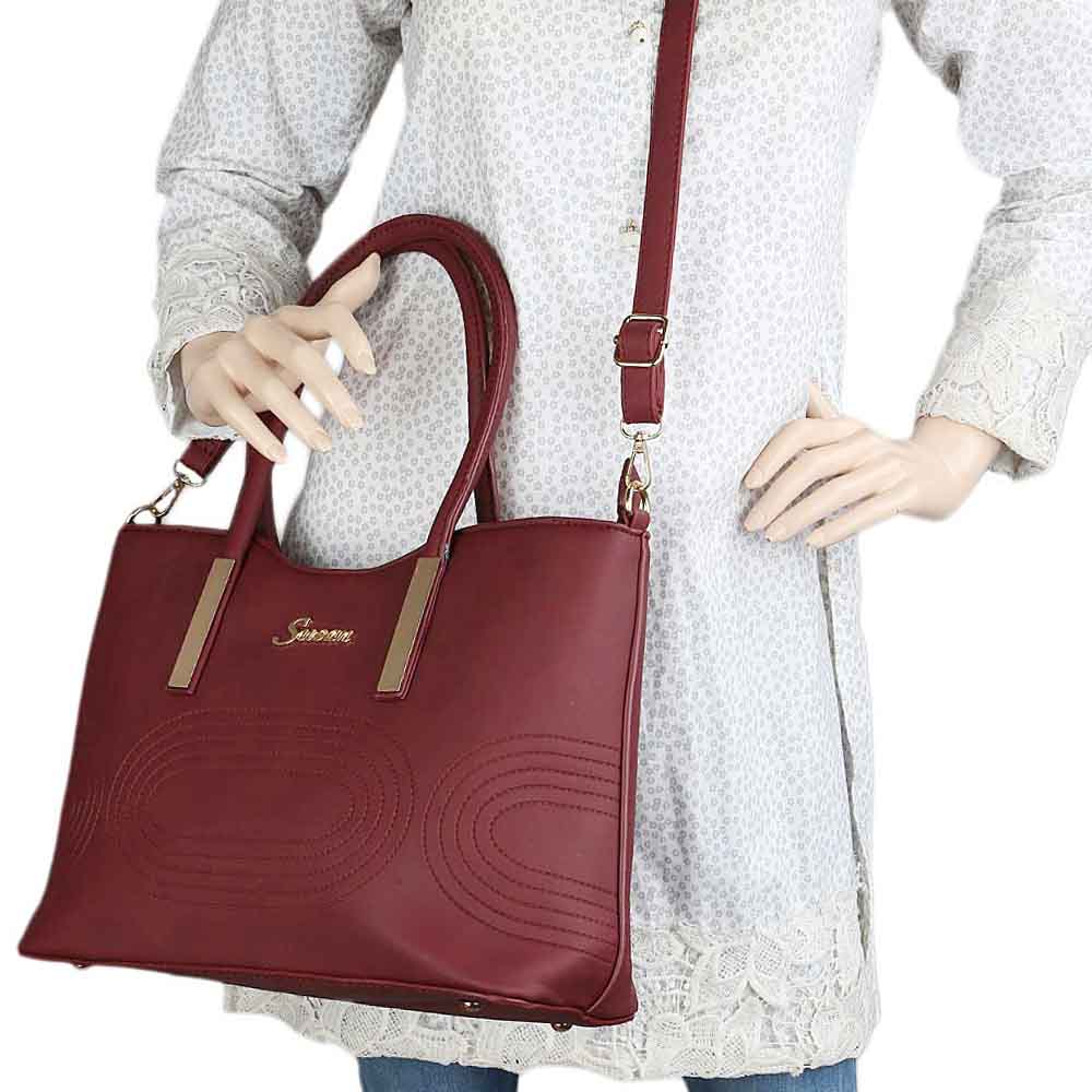 Women's Handbag 3 Pcs (1002) - Maroon, Women, Bags, Chase Value, Chase Value
