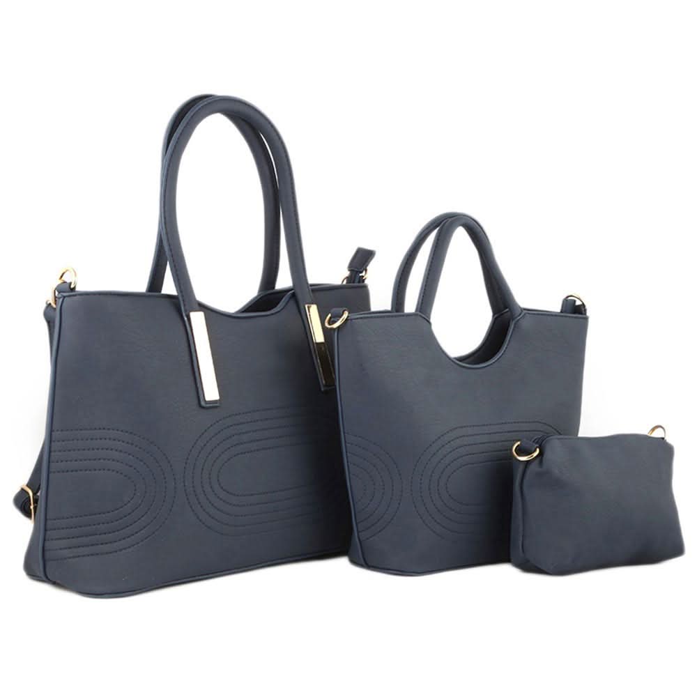 Women's Handbag 3 Pcs (1002) - Blue, Women, Bags, Chase Value, Chase Value