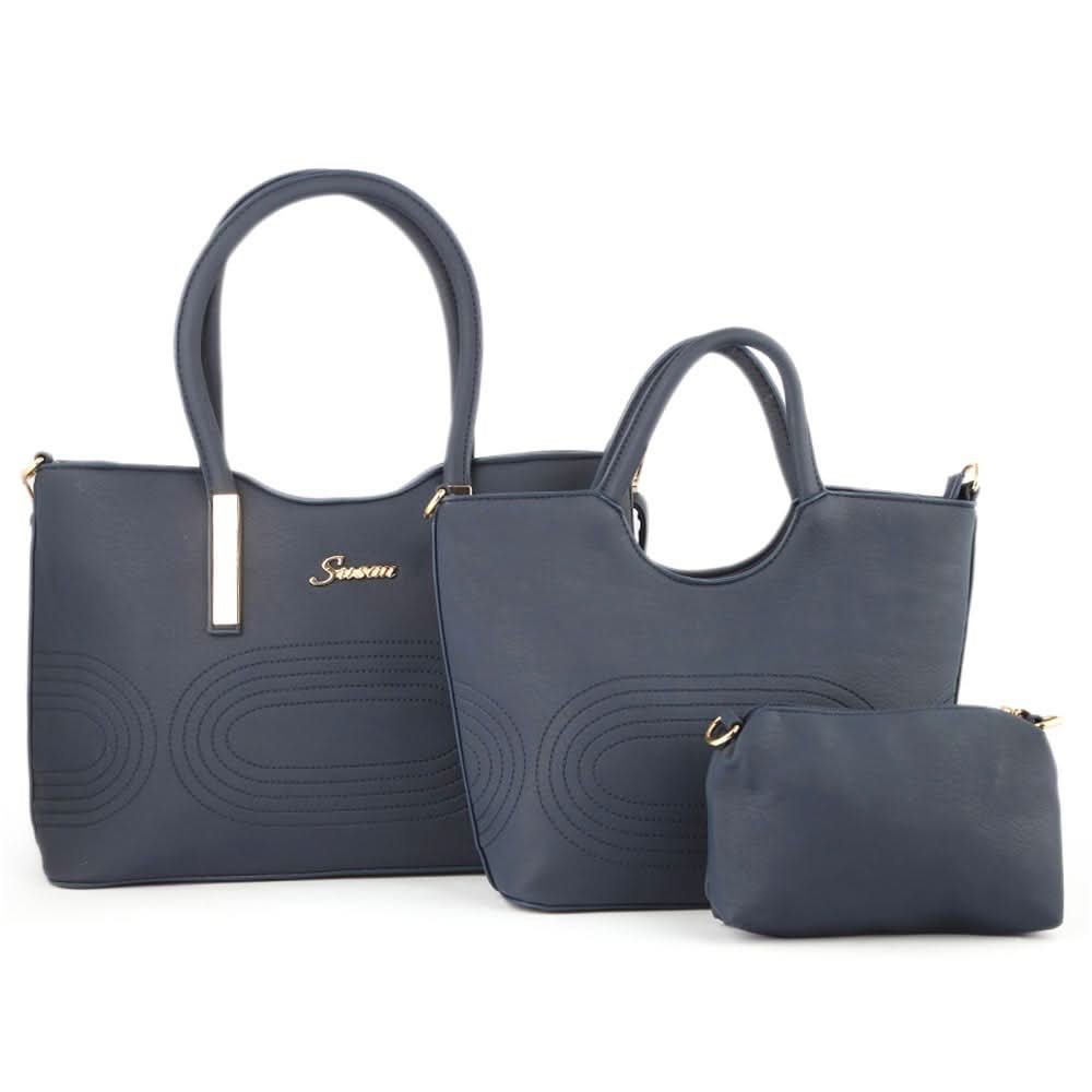 Women's Handbag 3 Pcs (1002) - Blue, Women, Bags, Chase Value, Chase Value