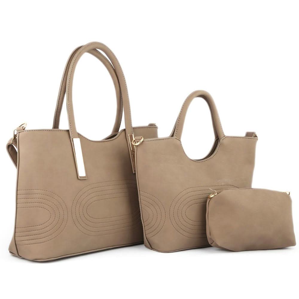 Women's Handbag 3 Pcs (1002) - Grey, Women, Bags, Chase Value, Chase Value
