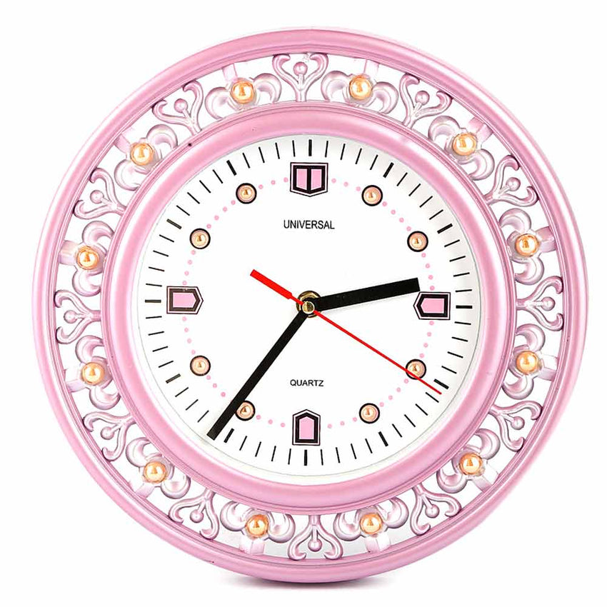 Analog Wall Clock 1004 - Pink, Home & Lifestyle, Wall Clocks And Alarms, Chase Value, Chase Value