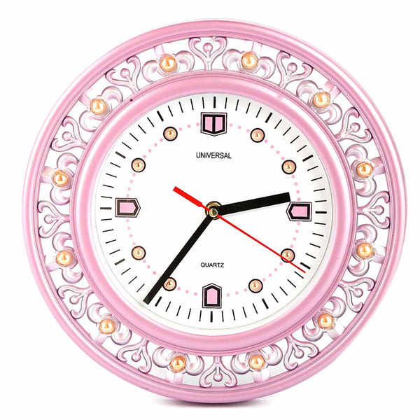 Analog Wall Clock 1004 - Pink, Home & Lifestyle, Wall Clocks And Alarms, Chase Value, Chase Value