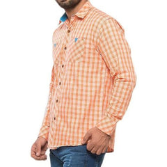 Men's Casual Shirt - Orange - test-store-for-chase-value