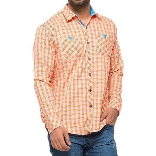Men's Casual Shirt - Orange - test-store-for-chase-value