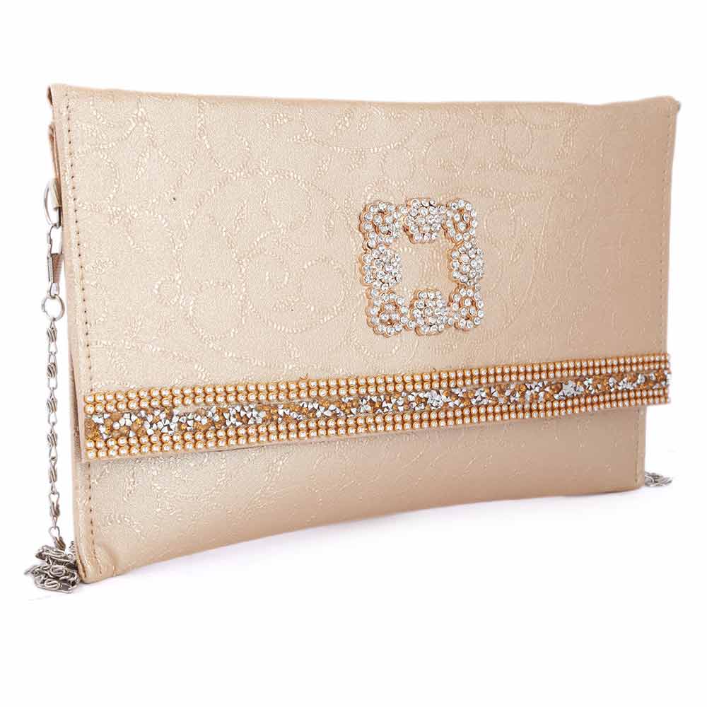 Women's Clutch (1061) - Golden, Women, Clutches, Chase Value, Chase Value
