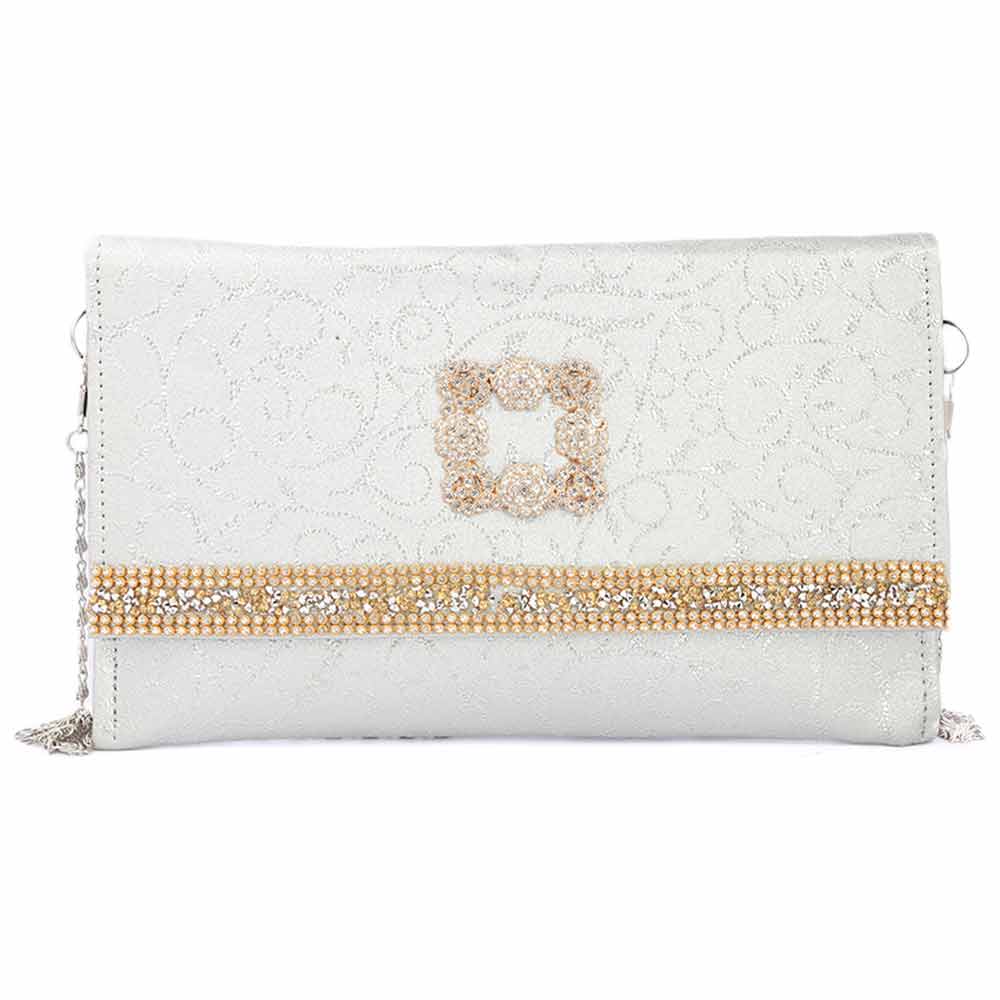 Women's Clutch (1061) - Silver, Women, Clutches, Chase Value, Chase Value