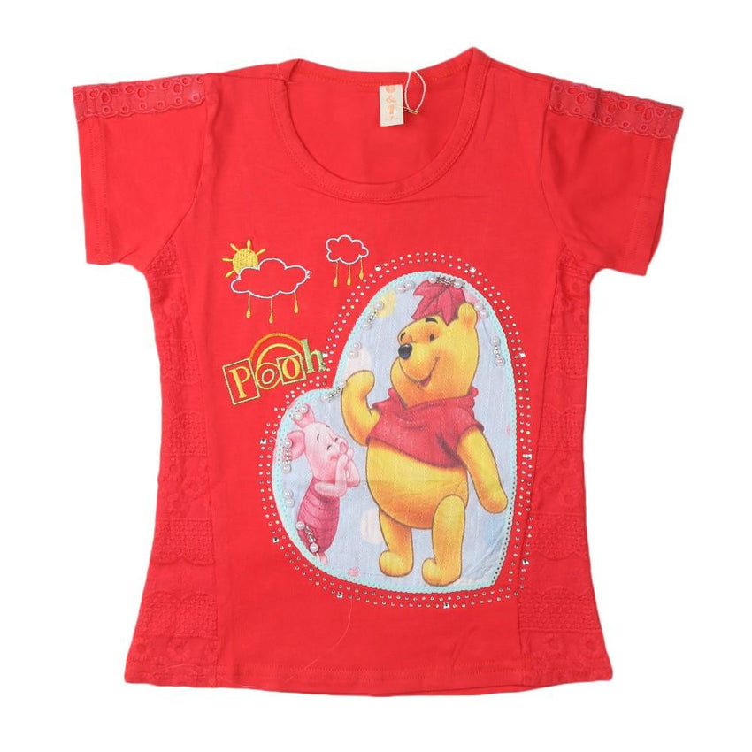 Girls T-Shirt Red - test-store-for-chase-value