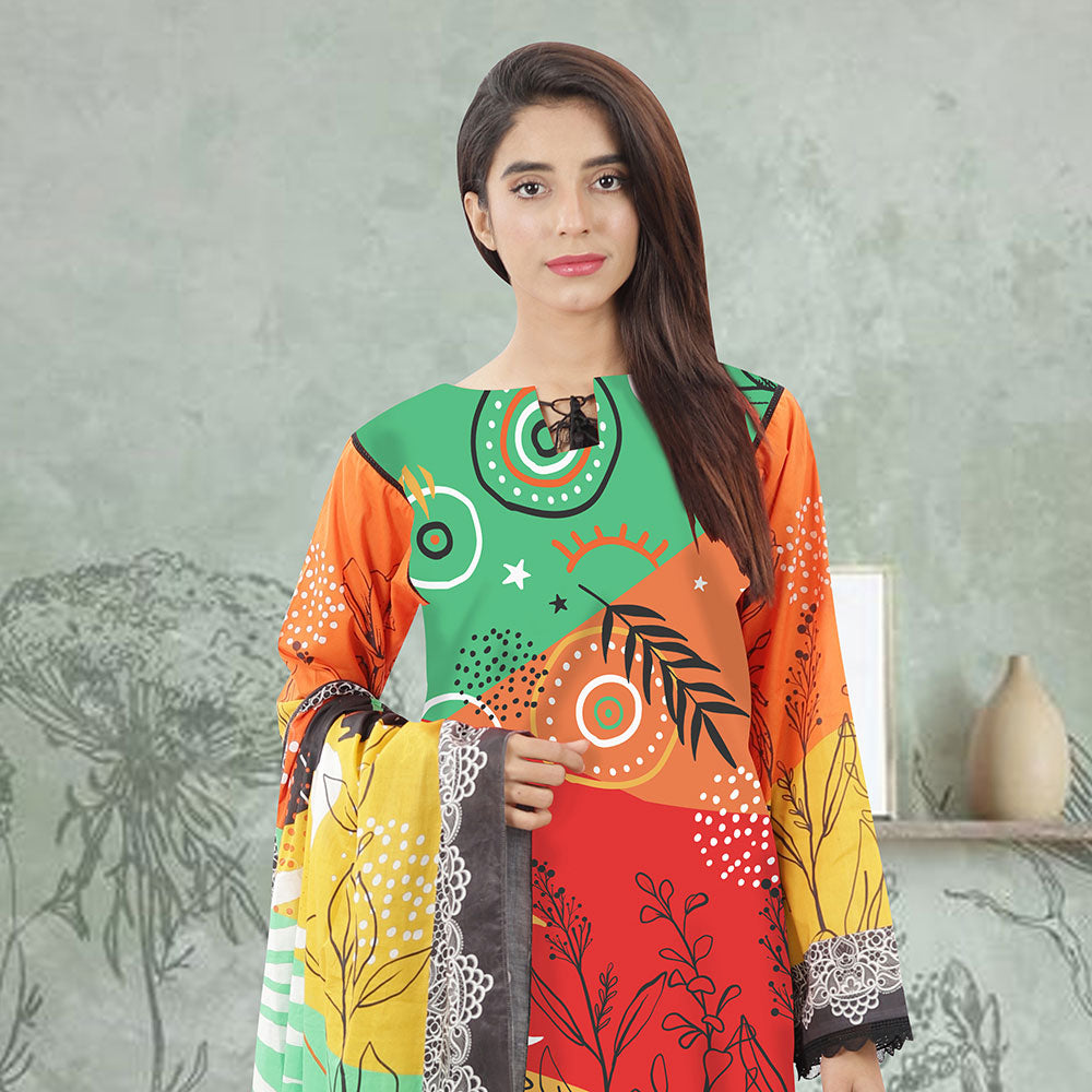 Eminent Digital Printed 2Pcs Unstitched Suit With Lawn Dupatta  - 1, Women, 2Pcs Shalwar Suit, Eminent, Chase Value