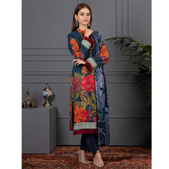 Orchid Modal Satin Digital Printed Un-Stitched 3 Pcs Suit - 10, Women, 3Pcs Shalwar Suit, Orchid, Chase Value