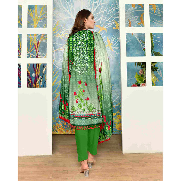 Tehzeeb Digital Printed Cambric 3Pcs Unstitched Suit V2 - 10, Women, 3Pcs Shalwar Suit, Ulfat Textile, Chase Value