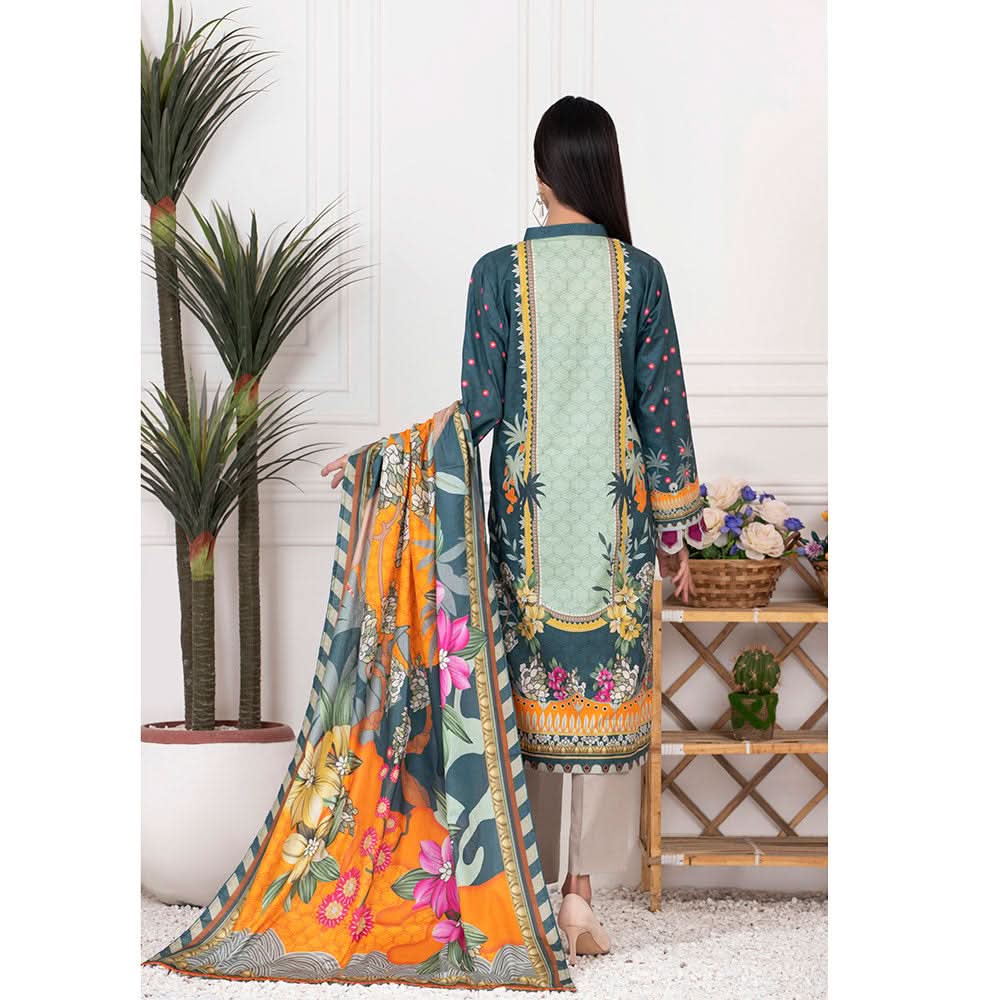 Orchid Mid-Summer Printed unstitched 3pc Cotton Suit, Women, 3Pcs Shalwar Suit, Regalia Textiles, Chase Value