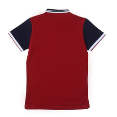 Boys T-Shirt Polo Maroon - test-store-for-chase-value