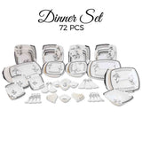 Melamine Dinner Set 72 Pieces - D # 113 - test-store-for-chase-value