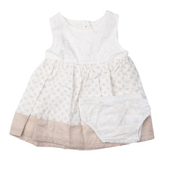Newborn Girls Frock - Fawn - test-store-for-chase-value