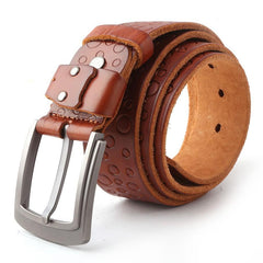 Men's Leather Belt - Brown - test-store-for-chase-value