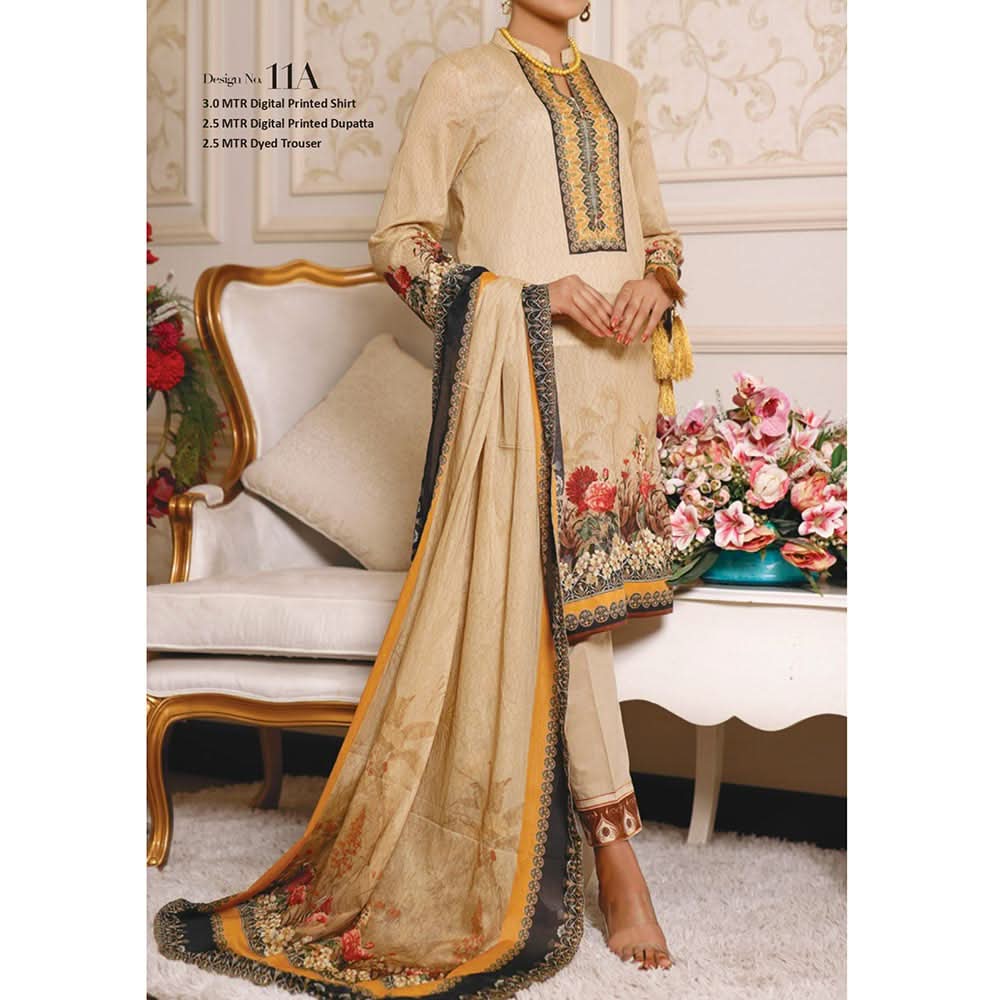 VS MISRI Digital Printed Lawn 3 Pcs Un-Stitched Suit - 11-A, Women, 3Pcs Shalwar Suit, VS Textiles, Chase Value