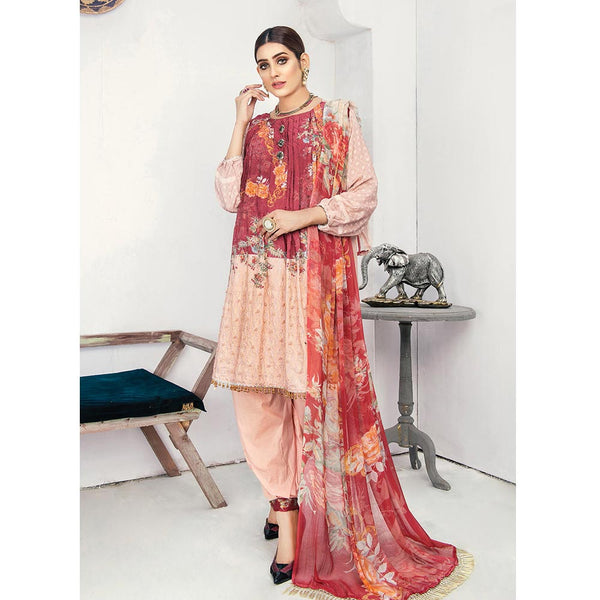 Morja Digital Printed Viscose with Chikan Kari 3 Pcs Un-Stitched Suit - 12, Women, 3Pcs Shalwar Suit, UK Fashion, Chase Value
