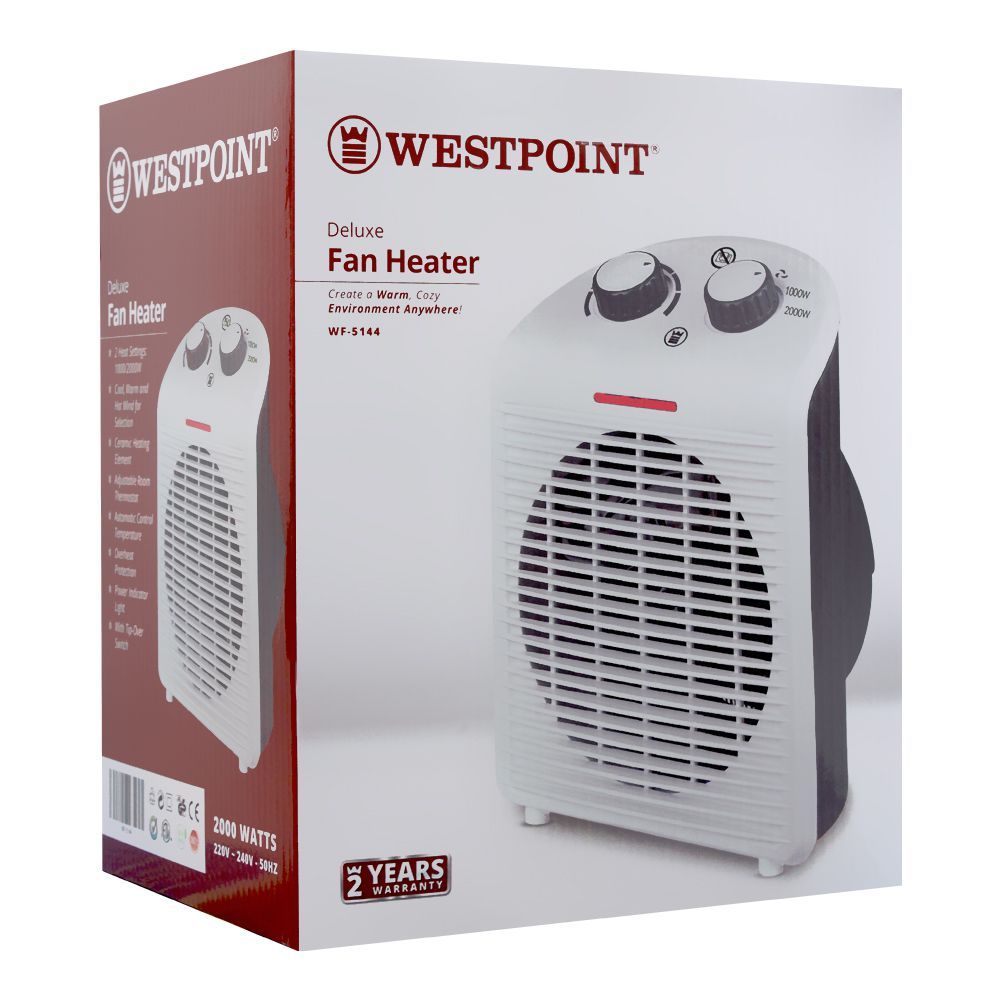Westpoint Fan Electric Heater WF-5144, Home & Lifestyle, Heater, Westpoint, Chase Value