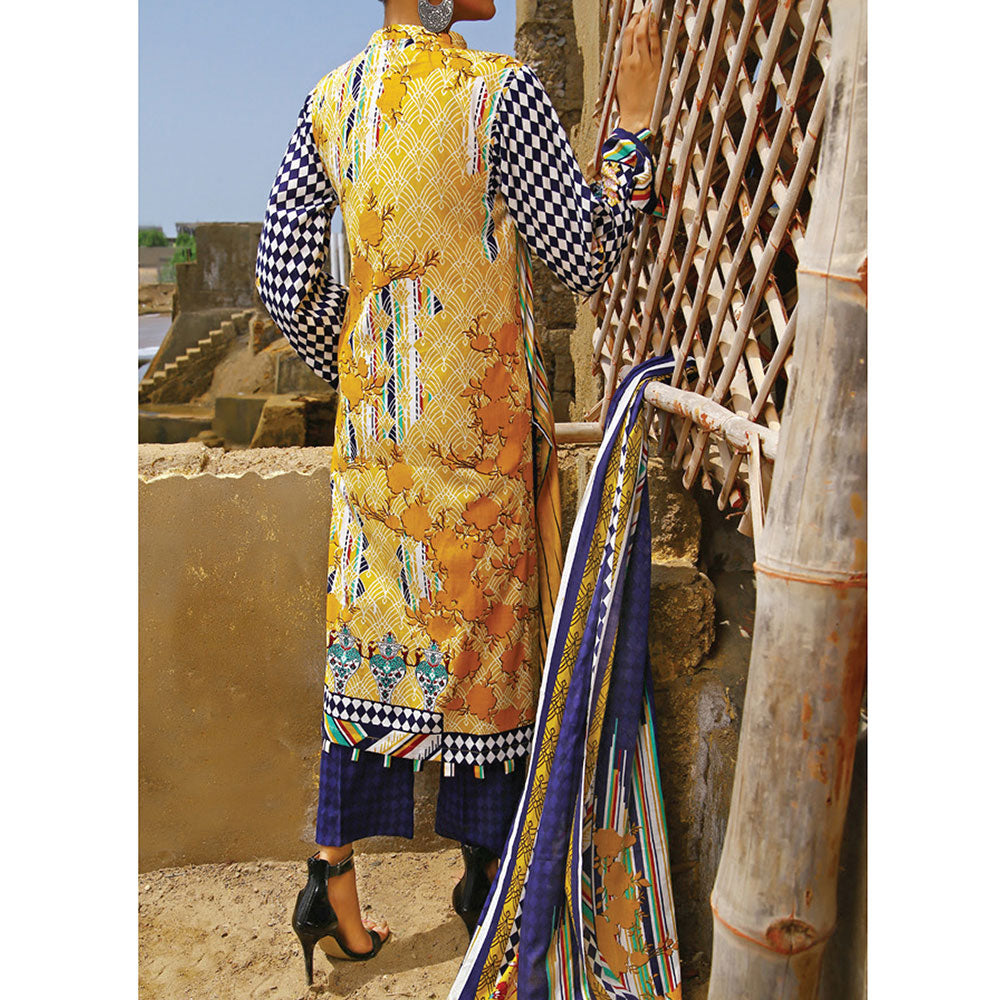VS Daman Printed Cambric unstitched 3pc Suit V-2, Women, 3Pcs Shalwar Suit, VS Textiles, Chase Value