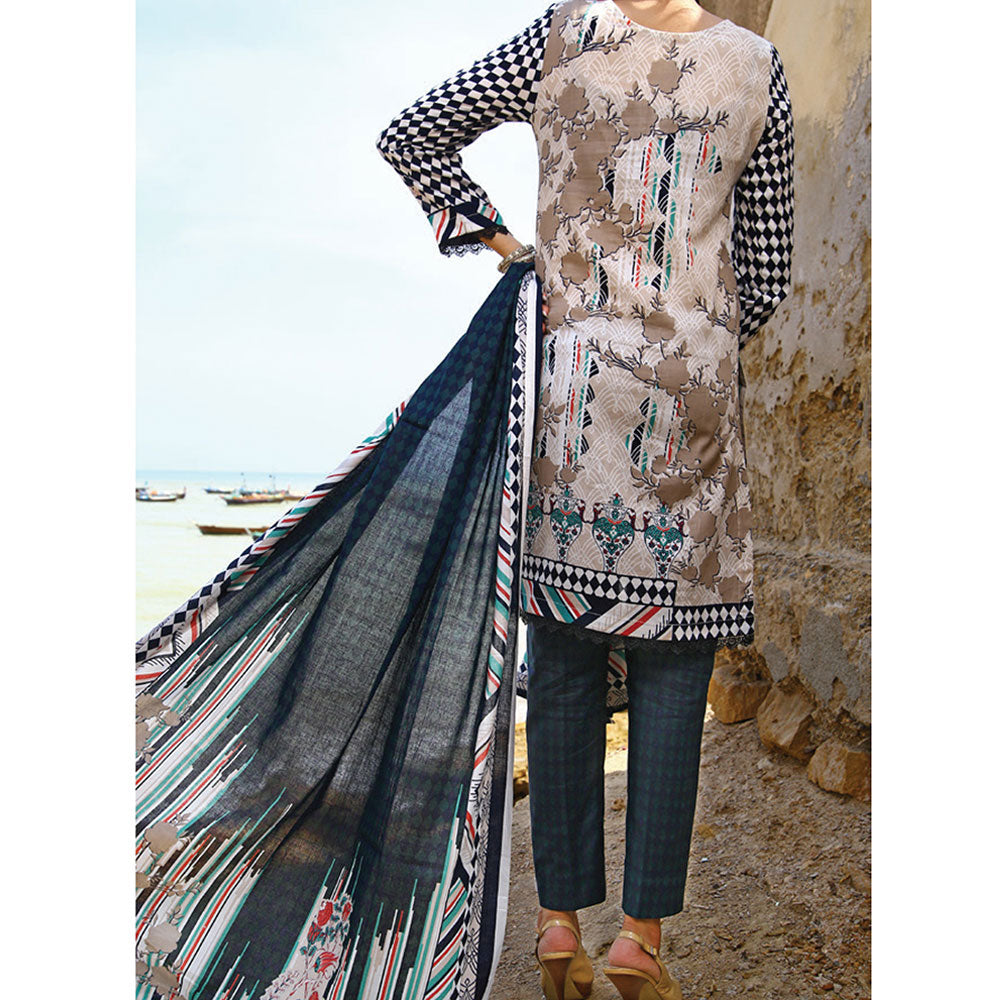 VS Daman Printed Cambric unstitched 3pc Suit V-2, Women, 3Pcs Shalwar Suit, VS Textiles, Chase Value