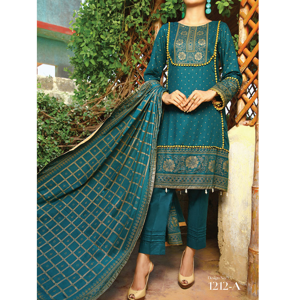 VS Daman Printed Cambric unstitched 3pc Suit V-2, Women, 3Pcs Shalwar Suit, VS Textiles, Chase Value