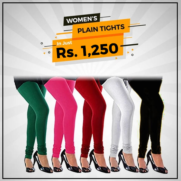 Women's Plain Tights Pack Of 5 - Multi - test-store-for-chase-value