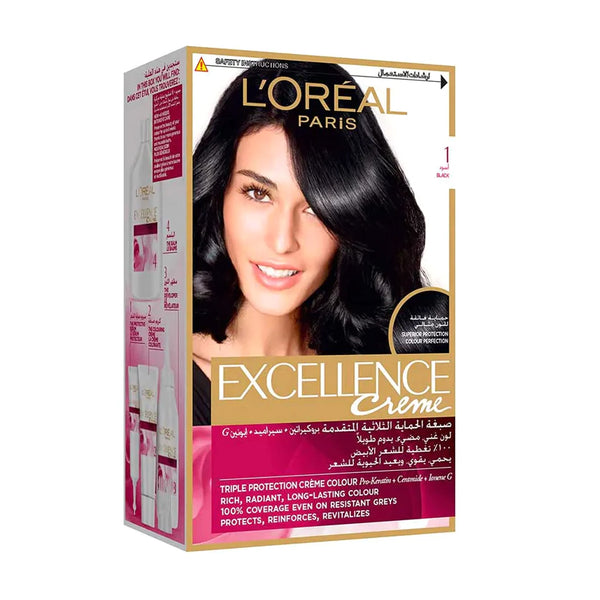 Loreal Paris Excellence Black Noir - 1, Hair Color, L'Oreal, Chase Value