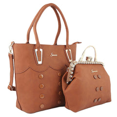 Women's Handbag 2 Pcs (129) - Brown, Women, Bags, Chase Value, Chase Value