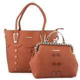 Women's Handbag 2 Pcs (129) - Brown, Women, Bags, Chase Value, Chase Value