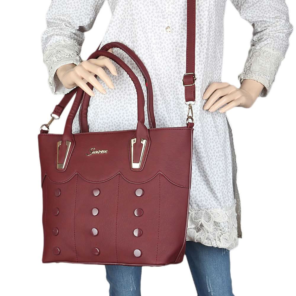 Women's Handbag 2 Pcs (129) - Maroon, Women, Bags, Chase Value, Chase Value