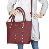 Women's Handbag 2 Pcs (129) - Maroon, Women, Bags, Chase Value, Chase Value