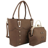 Women's Handbag 2 Pcs (129) - Coffee, Women, Bags, Chase Value, Chase Value
