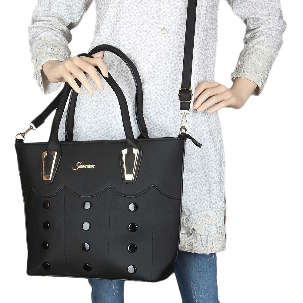 Women's Handbag 2 Pcs (129) - Black, Women, Bags, Chase Value, Chase Value