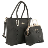 Women's Handbag 2 Pcs (129) - Black, Women, Bags, Chase Value, Chase Value