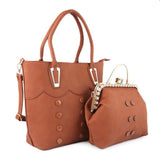Women's Handbag 2 Pcs (129) - Brown, Women, Bags, Chase Value, Chase Value