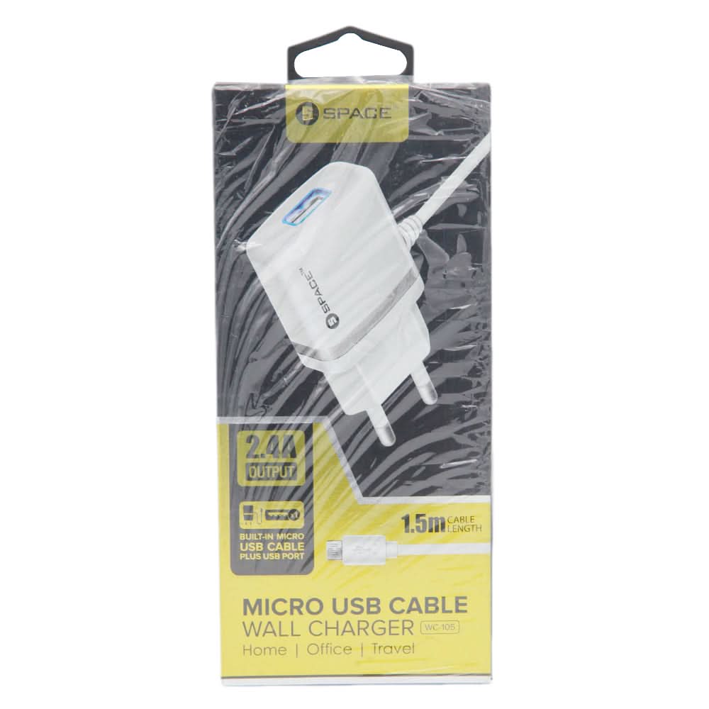 Space Micro USB Cable Charger - WC105, Home & Lifestyle, Mobile Charger, Chase Value, Chase Value