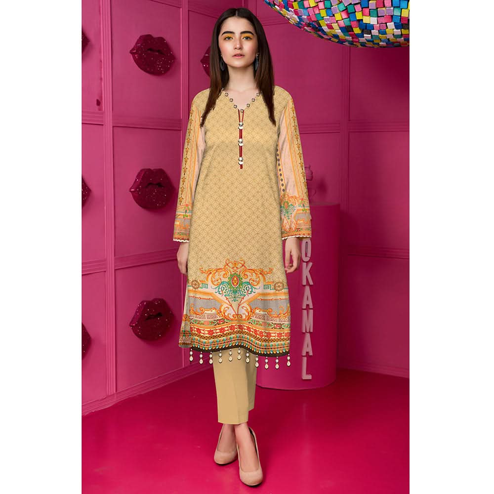 Anchal Digital Printed Masoori Un-Stitched Kurti - 12, Women, Unstitched Kurti, Ulfat Textile, Chase Value