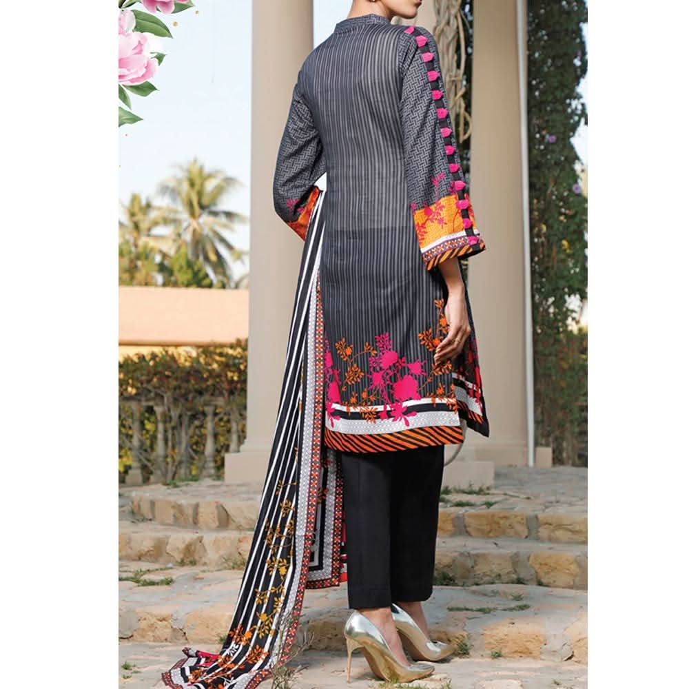 VS Daman Printed Lawn 3 Pcs Un-Stitched Suit Vol 2 - 1301-A, Women, 3Pcs Shalwar Suit, VS Textiles, Chase Value