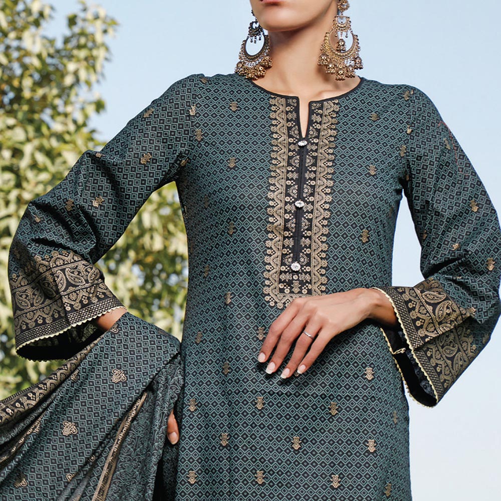 VS Daman Printed Lawn 3 Pcs Un-Stitched Suit Vol 2 - 1302-A, Women, 3Pcs Shalwar Suit, VS Textiles, Chase Value