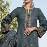 VS Daman Printed Lawn 3 Pcs Un-Stitched Suit Vol 2 - 1302-A, Women, 3Pcs Shalwar Suit, VS Textiles, Chase Value