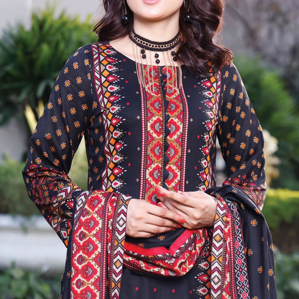 VS Daman Printed Lawn 3 Pcs Un-Stitched Suit Vol 3 - 1308-A, Women, 3Pcs Shalwar Suit, VS Textiles, Chase Value