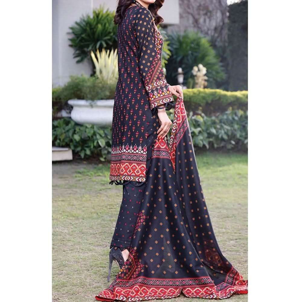 VS Daman Printed Lawn 3 Pcs Un-Stitched Suit Vol 3 - 1308-A, Women, 3Pcs Shalwar Suit, VS Textiles, Chase Value