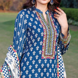 VS Daman Printed Lawn 3 Pcs Un-Stitched Suit Vol 3 - 1309-A, Women, 3Pcs Shalwar Suit, VS Textiles, Chase Value