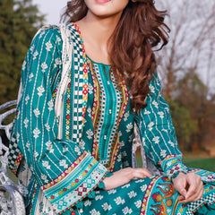 VS Daman Printed Lawn 3 Pcs Un-Stitched Suit Vol 3 - 1309-B, Women, 3Pcs Shalwar Suit, VS Textiles, Chase Value