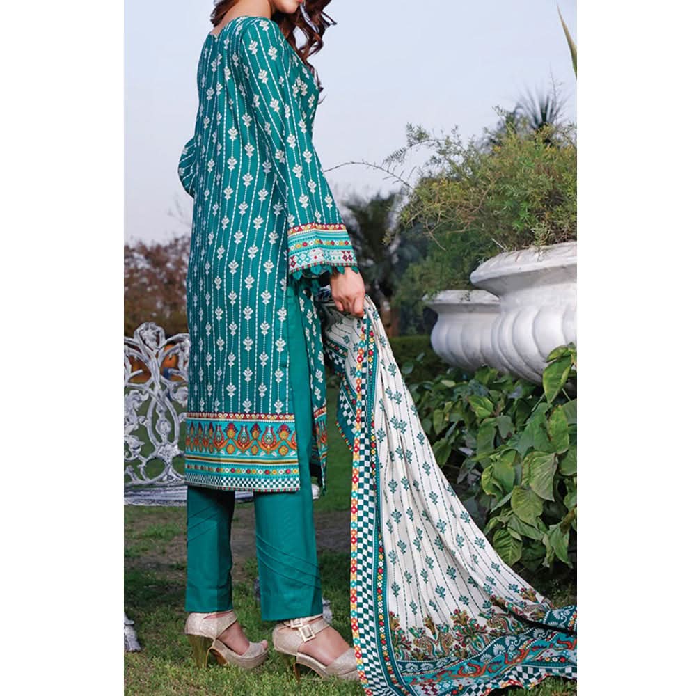 VS Daman Printed Lawn 3 Pcs Un-Stitched Suit Vol 3 - 1309-B, Women, 3Pcs Shalwar Suit, VS Textiles, Chase Value