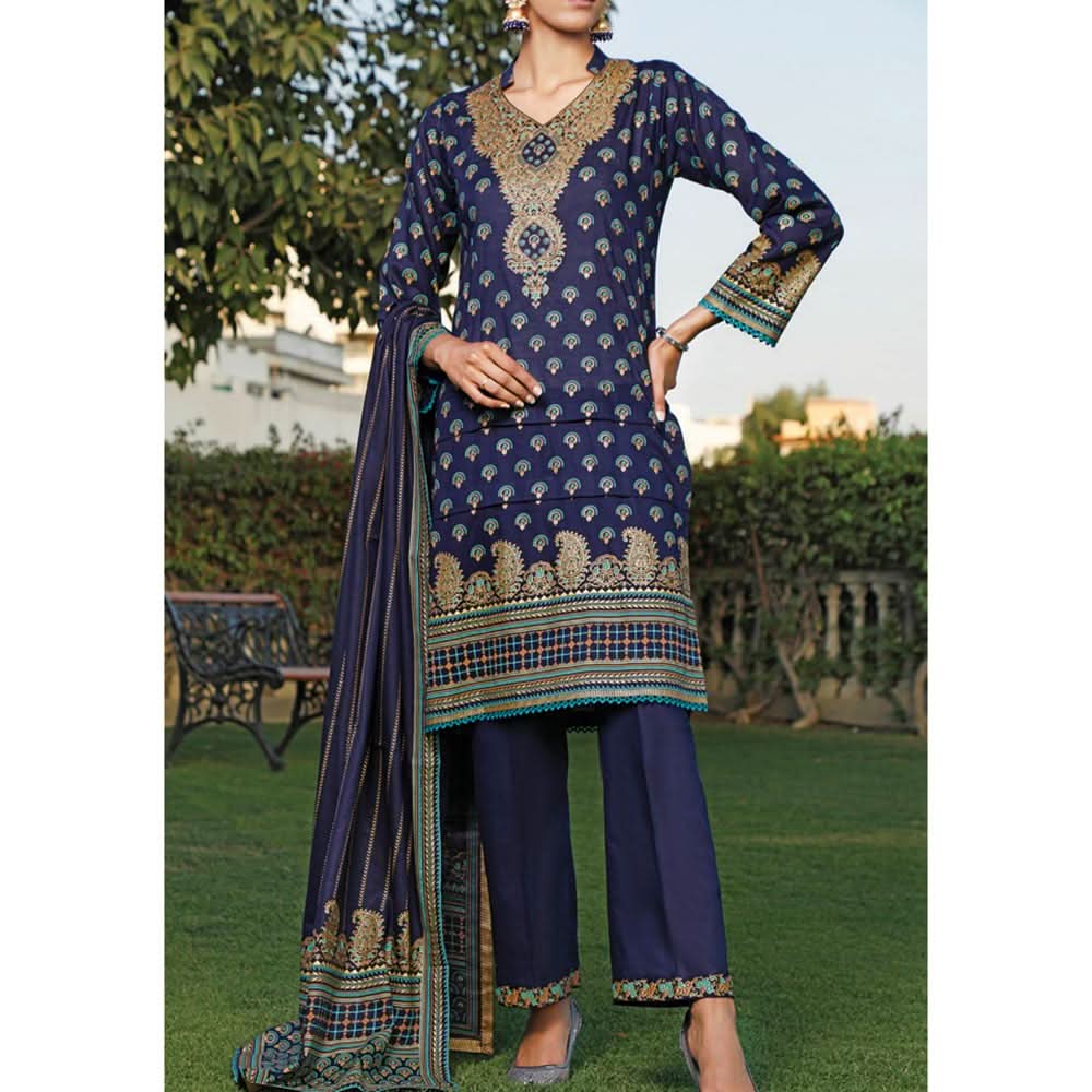 VS Daman Printed Lawn 3 Pcs Un-Stitched Suit Vol 2 - 1312-A, Women, 3Pcs Shalwar Suit, VS Textiles, Chase Value
