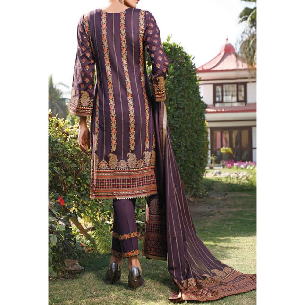 VS Daman Printed Lawn 3 Pcs Un-Stitched Suit Vol 2 - 1312-B, Women, 3Pcs Shalwar Suit, VS Textiles, Chase Value