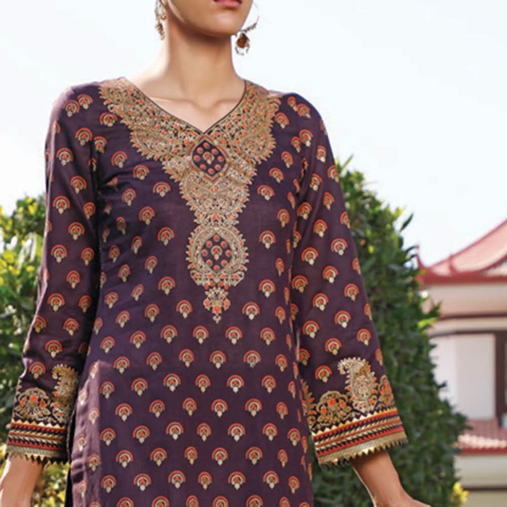 VS Daman Printed Lawn 3 Pcs Un-Stitched Suit Vol 2 - 1312-B, Women, 3Pcs Shalwar Suit, VS Textiles, Chase Value